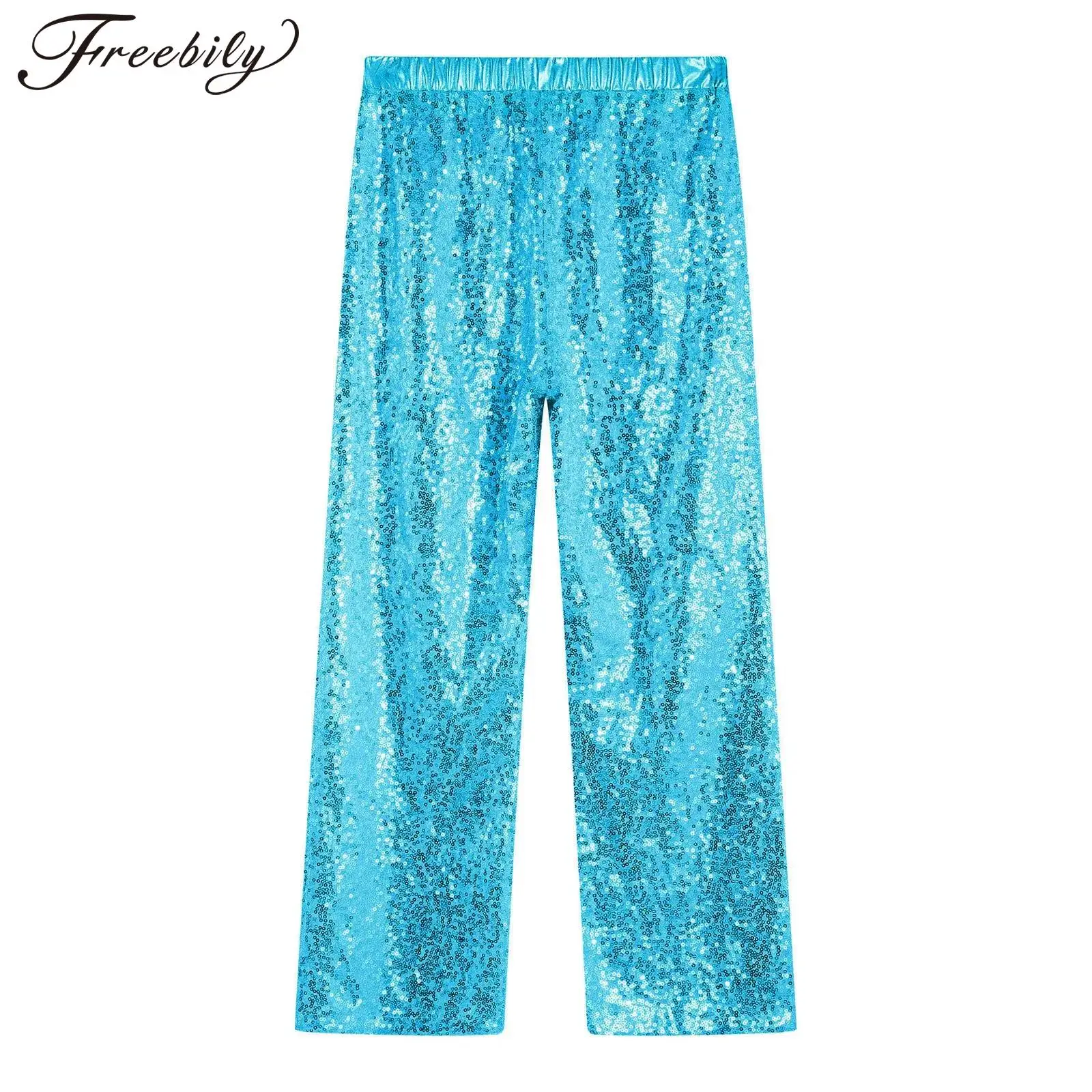 

Детский блестящий костюм для рок-вечеринки, уличная одежда с пайетками, брючный комплект для девочек, костюм для джазовых танцев, диско-фестиваля, рейва, 2 предмета