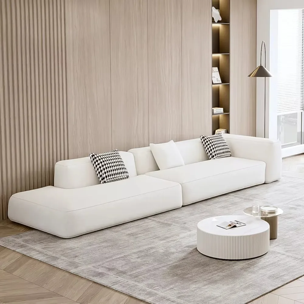 Modern White L Shaped Sofa Set 7 Seater Home Living Room Corner Modular Couches Sectional Sofa