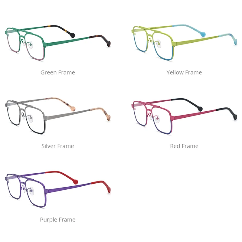 FONEX Pure Titanium Glasses Frame Men 2023 New Colorful Retro Square Eyeglasses Women Eyewear F85789