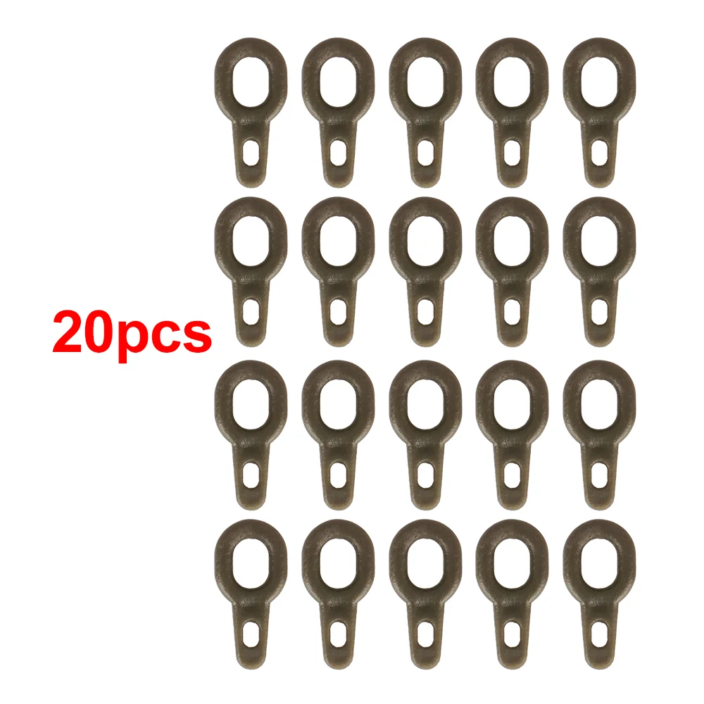 Hirisi 20/40 stuks karpervisserij run ring easy glide gewichtslood clips voor visserij running rig snoek helikopter rig connector