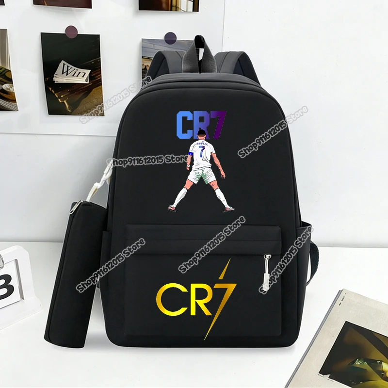 Cristiano Ronaldo Student Backpack CR7 Teenager Travel Rucksack Football Player Large Capacity Boy Schoolbag Outdoor Knapsack view 6