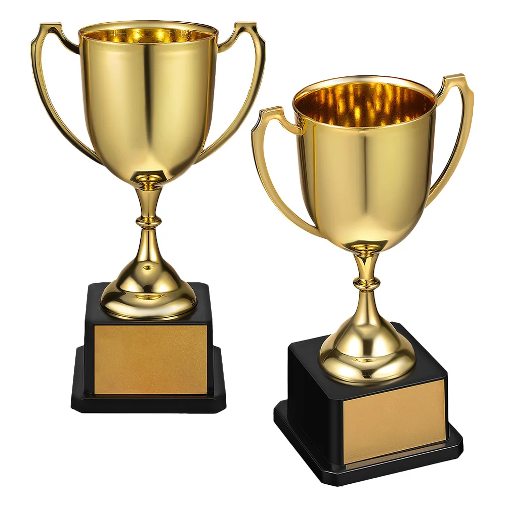 

2Pcs Plastic Trophy Cups Kids Soccer Dance Sports Awards Team Winner Recognition Awards Party Prizes Gifts Dance Trophy