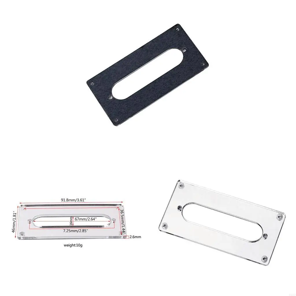 Conversion Pickup Mounting Ring Pickups Cover Frame Flat Top Replacement with Screw Hole Wear-resistant Neck 