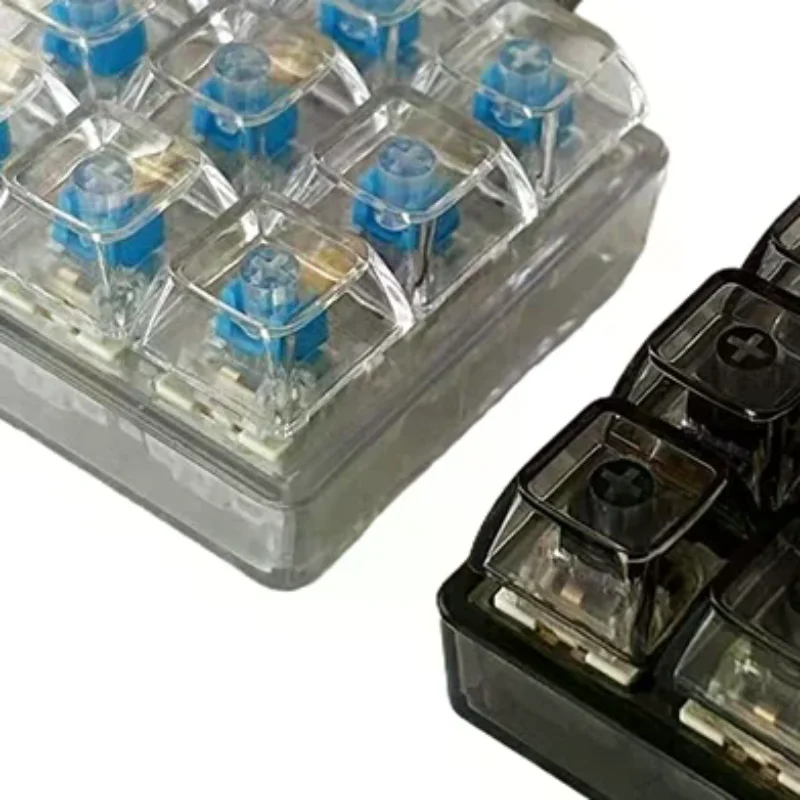4/9 Tasten Mechanische Tastatur Achse Tester LED Tastatur Schlüssel Spielzeug Stress Relief DIY Taste Keycap Zappeln Schlüsselbund Spielzeug Geschenk