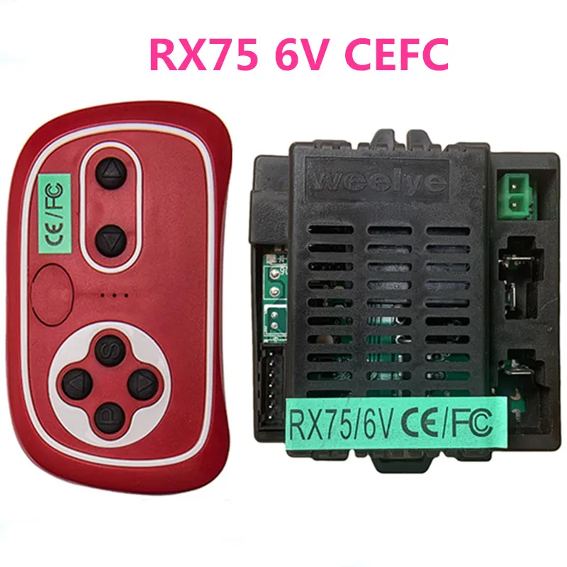 Weelye 어린이용 RX75CE FC 원격 제어 및 수신기, 전기 자동차 교체 부품, 6V, 12V