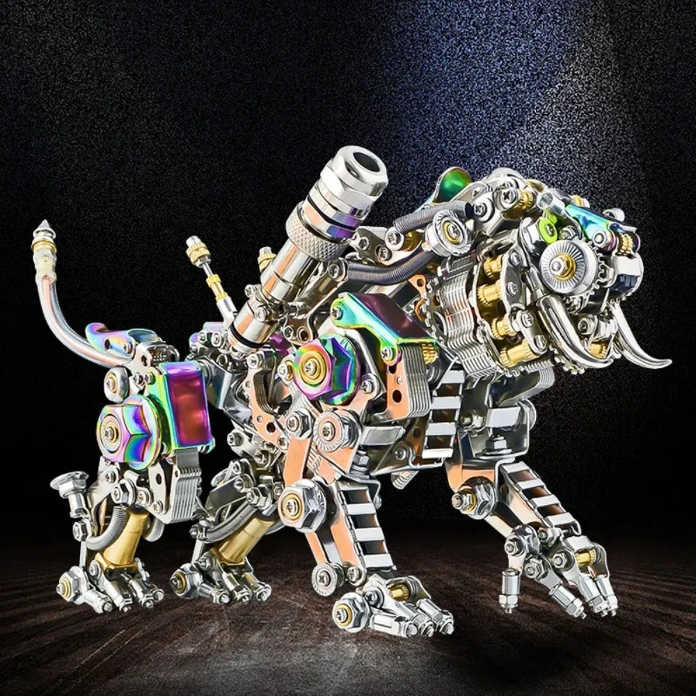 3D Metal Mechanical bengal Tiger Model Kit Three-Dimensional Puzzle DIY Assembly Building Blocks Toys for Adults Kids Gift