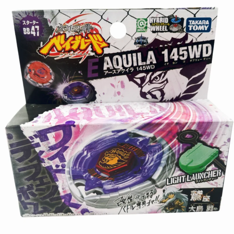 

Подлинный TAKARA TOMY BEYBLADE металлический фьюжн BB47 EARTH EAGLE AQUILA 145WD + пусковое устройство подлинный TAKARA TOMY BEYBLADE METAL FUSION BB47