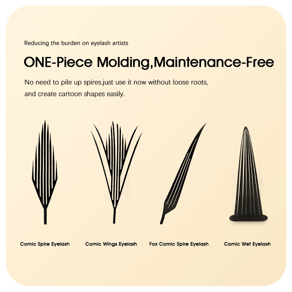 MASSCAKU Brown Fox Comic Spire przedłużanie rzęs 0.07mm grubość Mix długość miękkie gotowe wentylatory Flase rzęsy profesjonalny makijaż