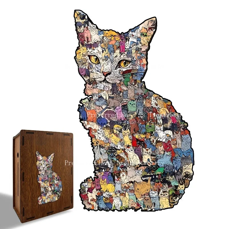 Puzzle 194cat, High Difficulty, Super Difficult, Alien Wooden Kitten Puzzle