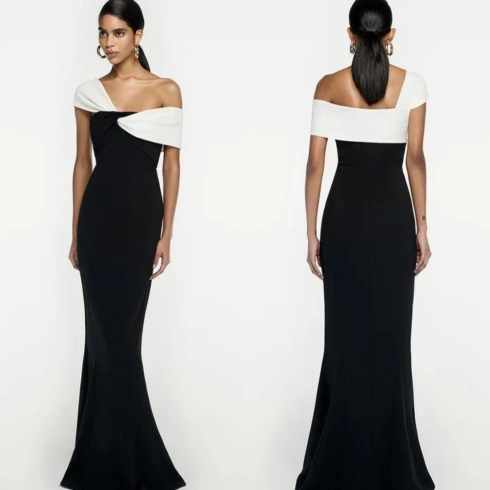 

Evening Dresses Simple Fashion Off-the-shoulder Mermaid Gown Floor Length Dress High Quality Prom Party Gowns Women Customized