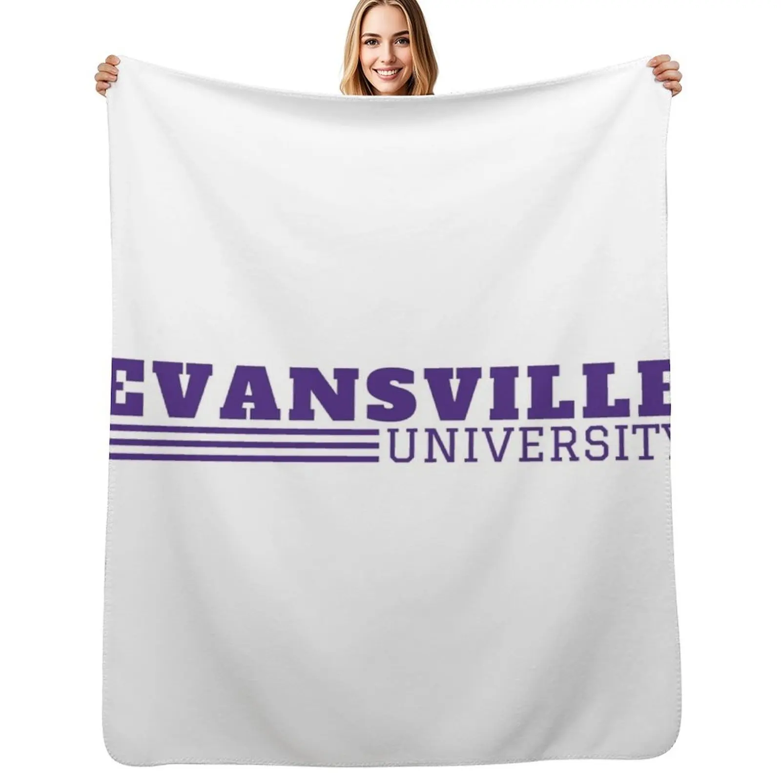 Vintage University Of Evansville Throw Blanket Outdoor Soft Blanket for Picnic Beach Camping