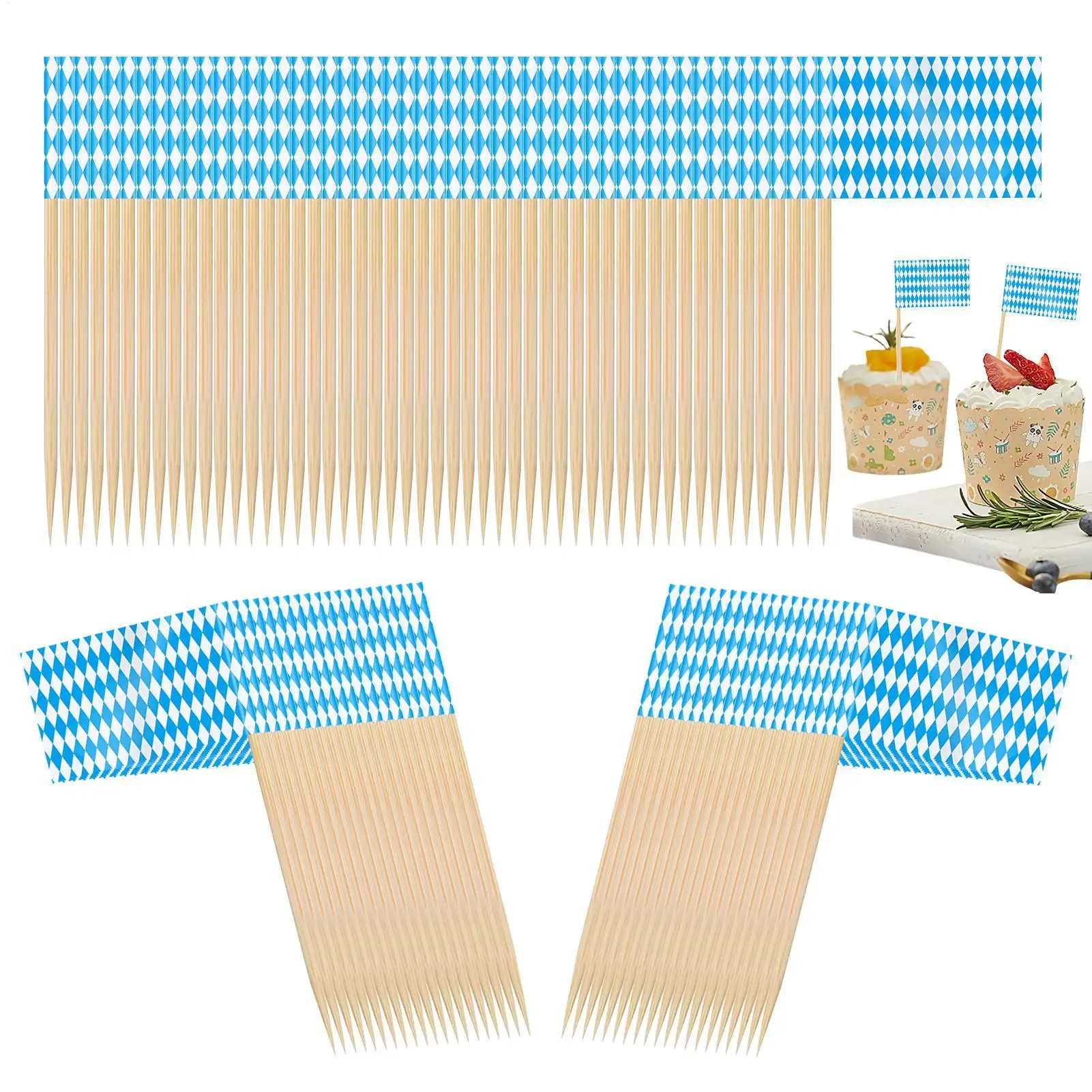 Banderas para palillos de dientes para comida, Mini banderas de doble cara, adornos para comida, comedor, cocina, suministros de otoño, aperitivos, cóctel