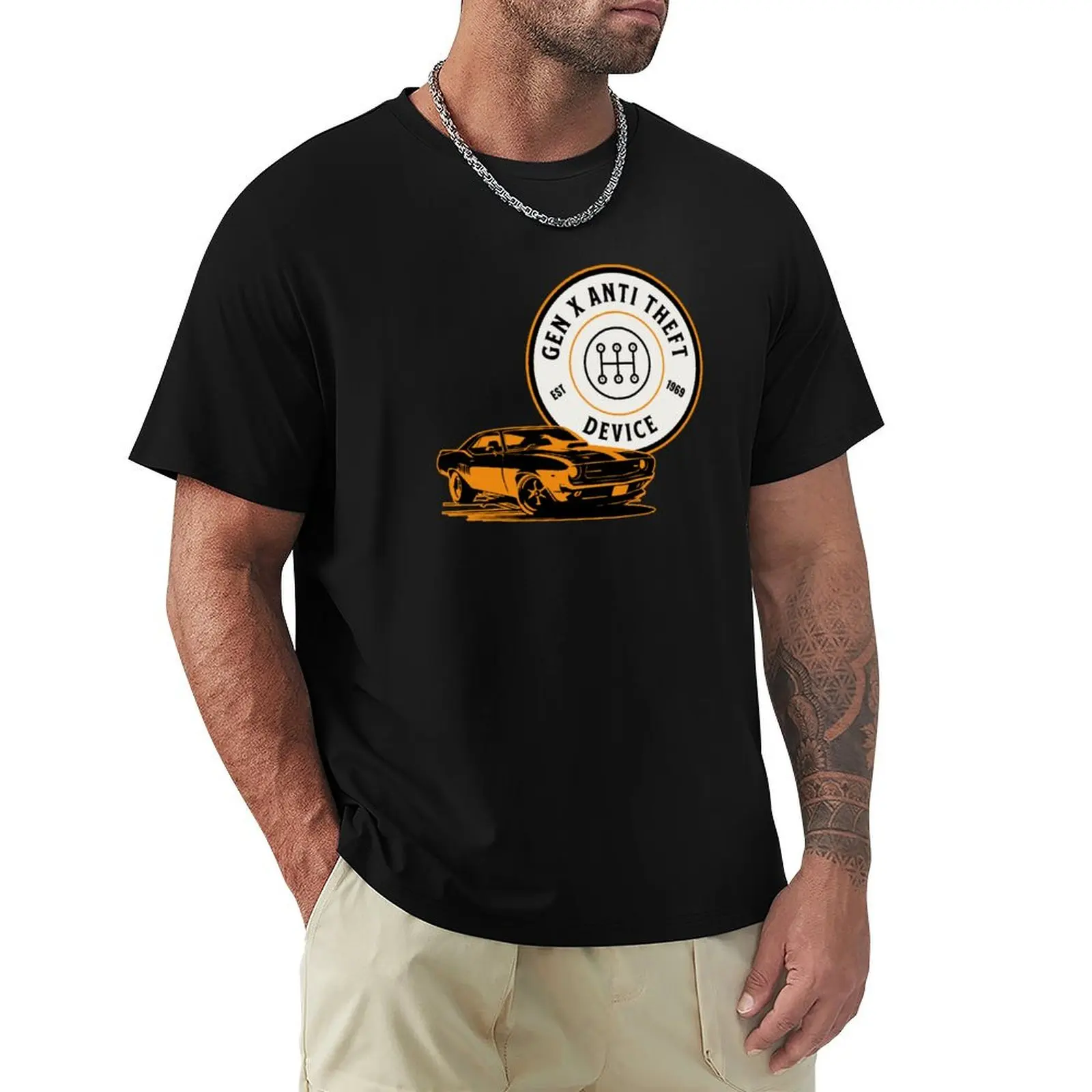 Gen X Anti Theft Shifter T-Shirt Big Size Crew Neck T-Shirt