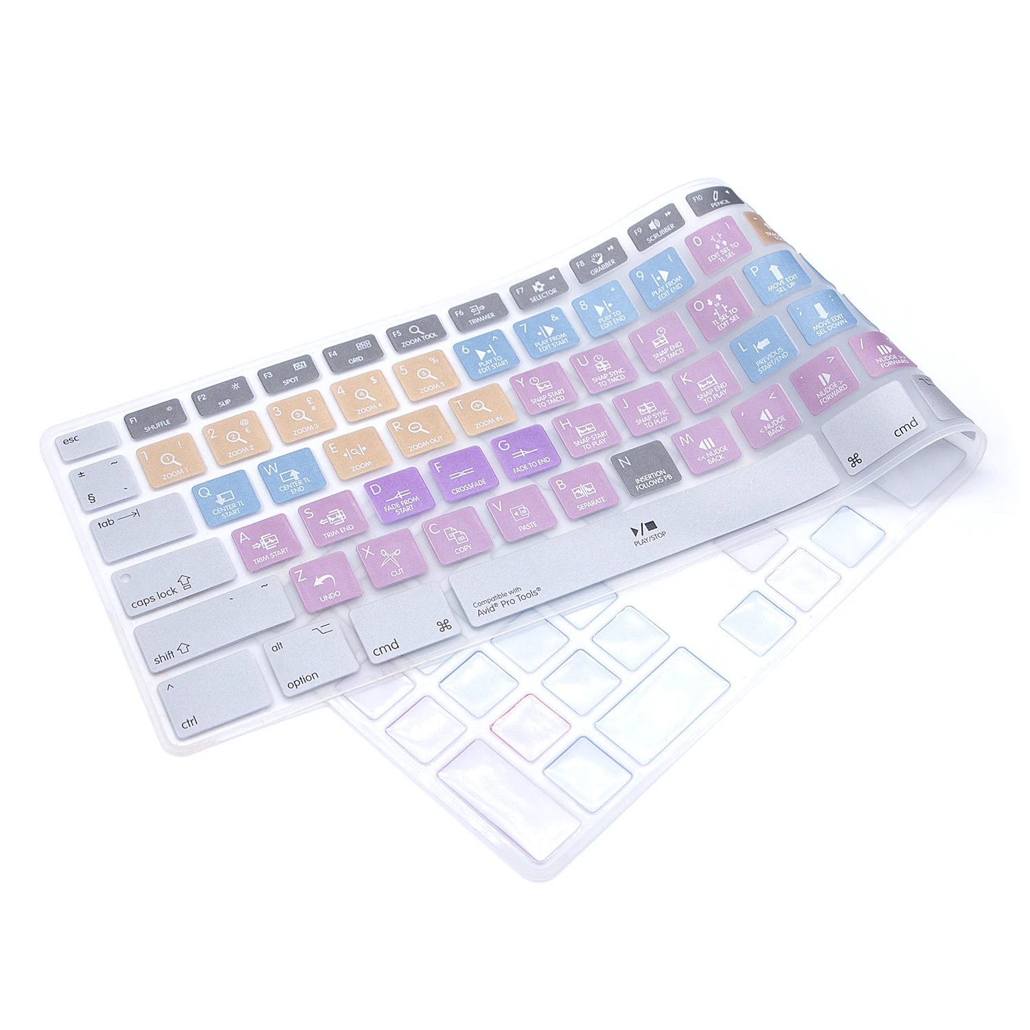 Silicone Shortcuts Hotkey Keyboard Cover Skin US & EU Version for iMac G6 MB110LL/B A1243 with Thin Numeric Keypad