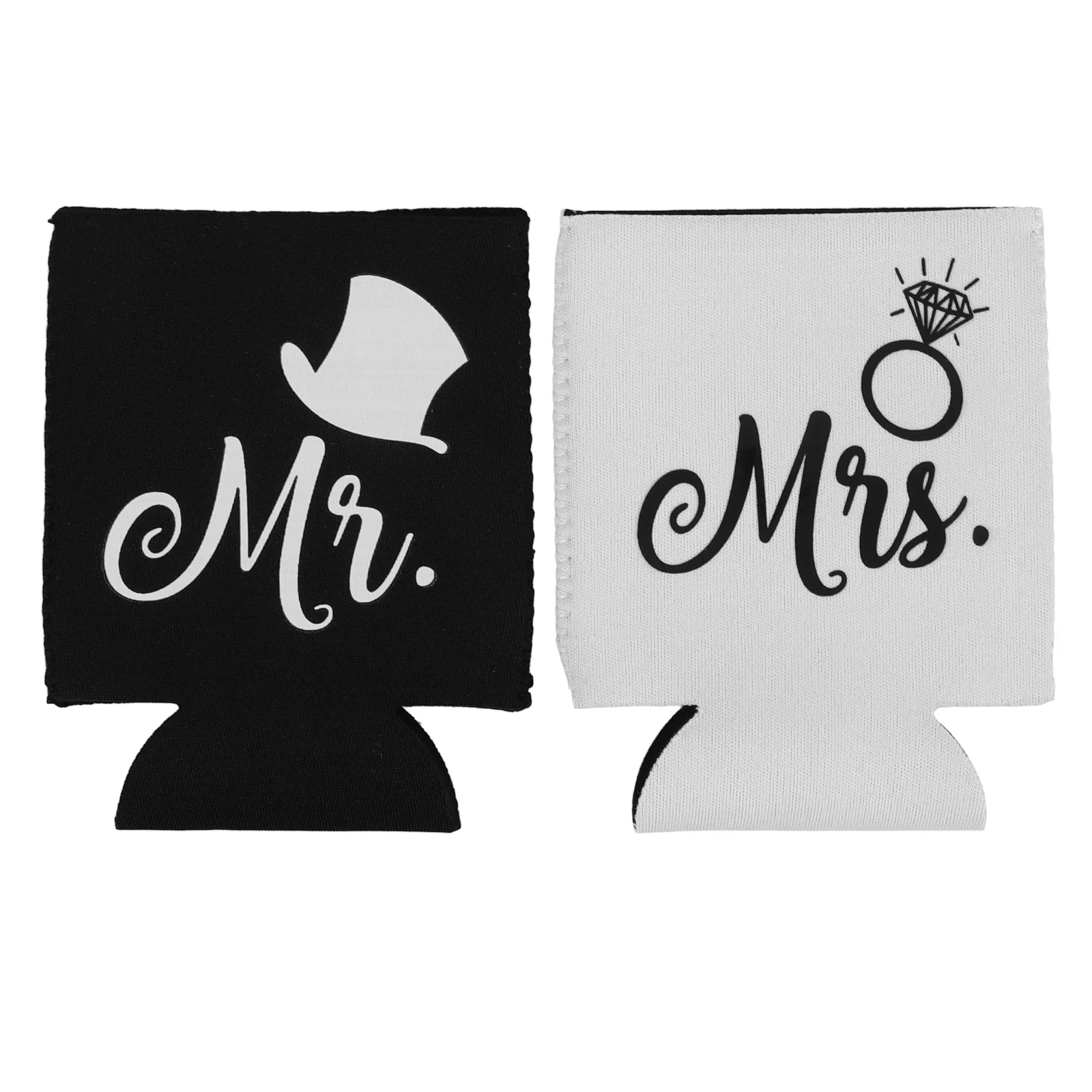 

2 шт. многоразовые рукава для пива, свадебная тема, Mr Mrs Soda, крышки для банок, изолированные рукава для чашек для холодных напитков, портативные изоляторы для банок