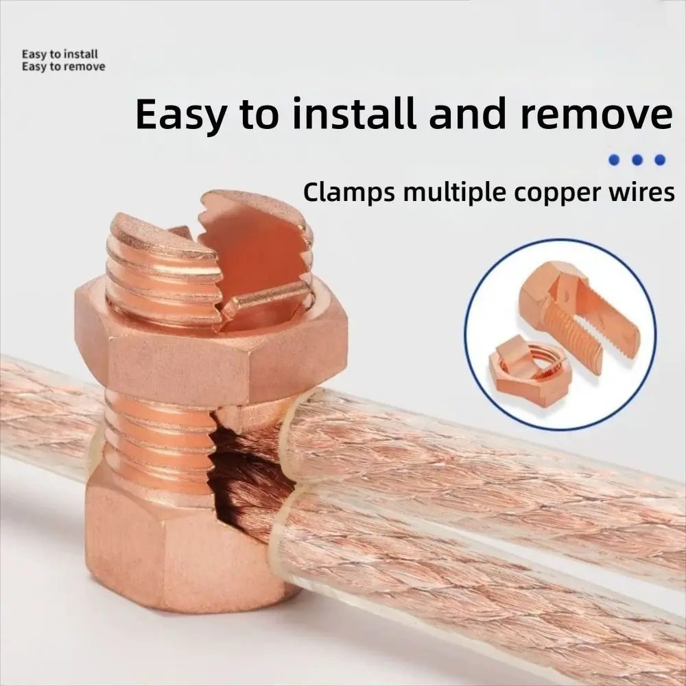 Electrical Equipment TJ Series Split Bolt Connector Sturdy Durable Copper Bolt Clamp Screw Terminal