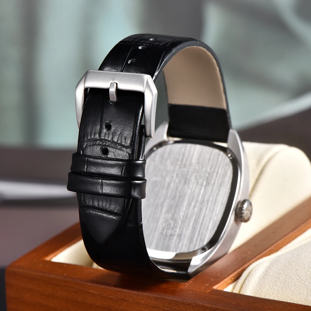 2025 جديد RollsTimi البيضاوي ساعات رجالية العلامة التجارية الفاخرة ساعة كوارتز للرجال ساعة الموضة رجل مقاوم للماء VH31 ساعة هدية جلدية