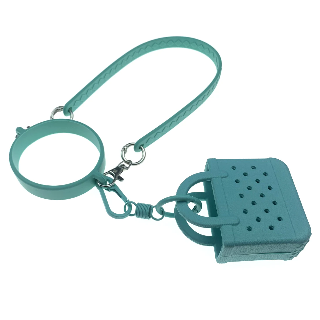 Portable Water Bottle Handle Strap - Cup Sling Carrier Fits Most 12-40oz -Removable Clips,Simulation Beach Bag Keychain Pendant