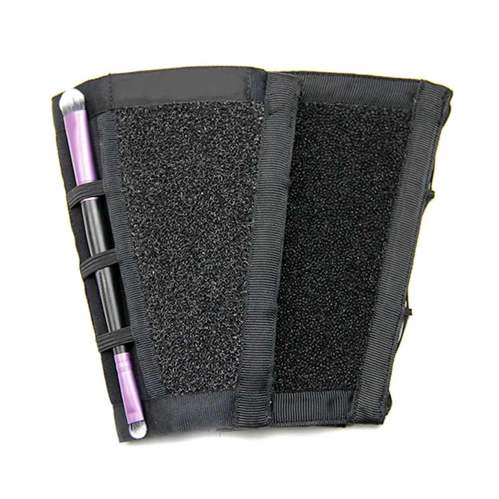 ที่วางแปรงแต่งหน้าแบบปรับได้ สีดำ ทำจากนีโอพรีน สำหรับแปรงทำความสะอาดอายแชโดว์ ป้องกันเหงื่อ อุปกรณ์จัดระเบียบแปรงแต่งหน้า