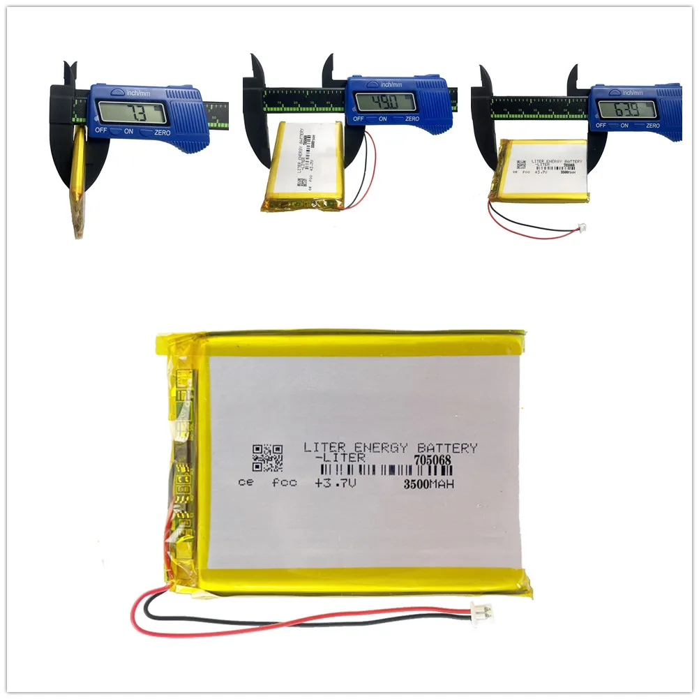 1.25mm-2p 3.7v 3500mah 705068 bateria litowo-polimerowa 2800mah 605065 z płytą do produktów cyfrowych RG35XX Pda