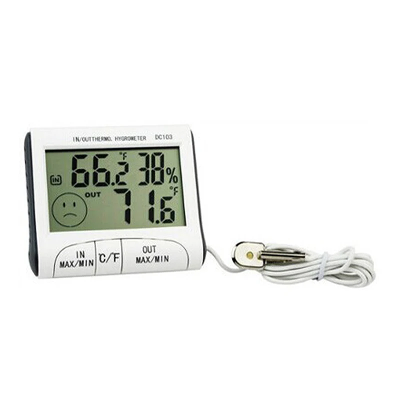 YIndoor Temperature And Humidity Meter/thermohygrometer Large Screen Display Clock Thermometer Frost Alarm