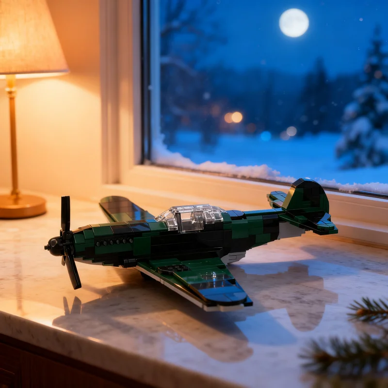 537pcs MOC Creator Expert Yakovlev Yak-3 1:35 scale Model Christmas Gift Collectible Decorative Home Accent Tabletop Display