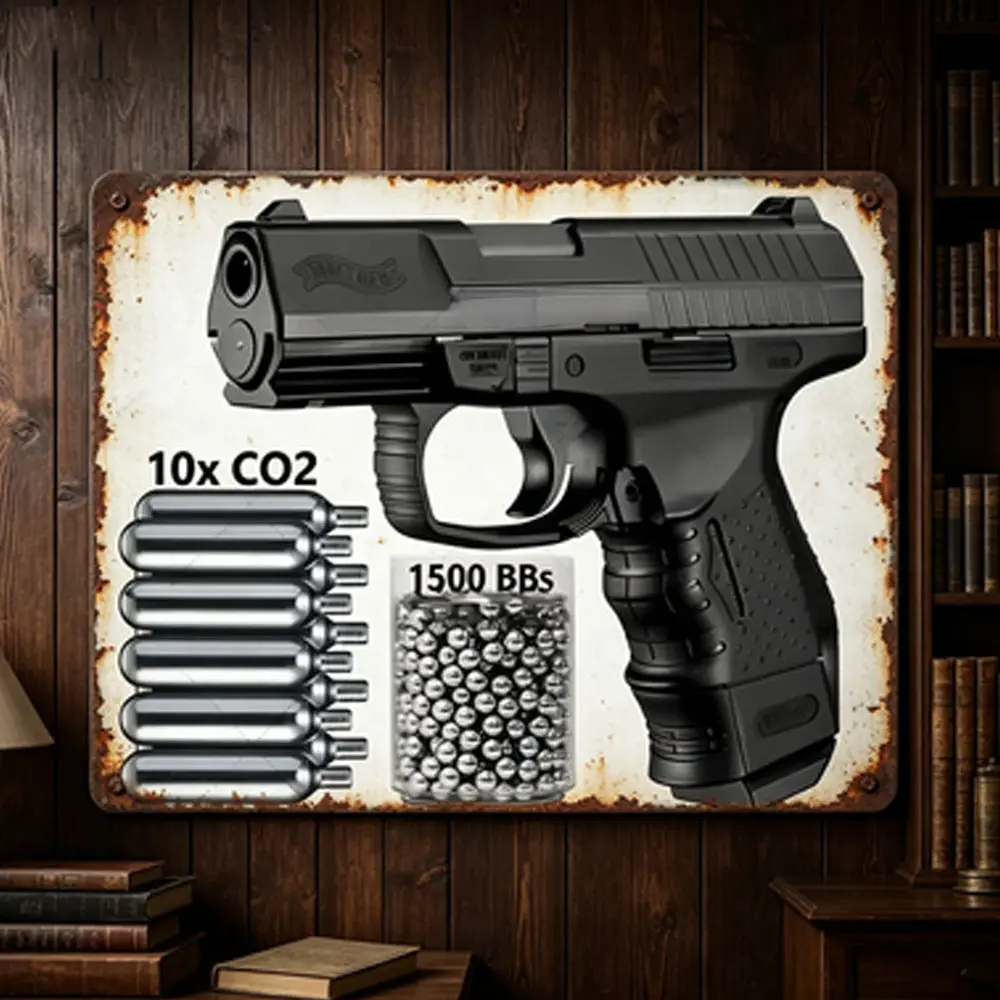 Pistol Metal Wall Art Sign Industrial Style Metal Decor for Man Cave Home Cafe Bar Club Garden Wall Hanging Decoration Gift