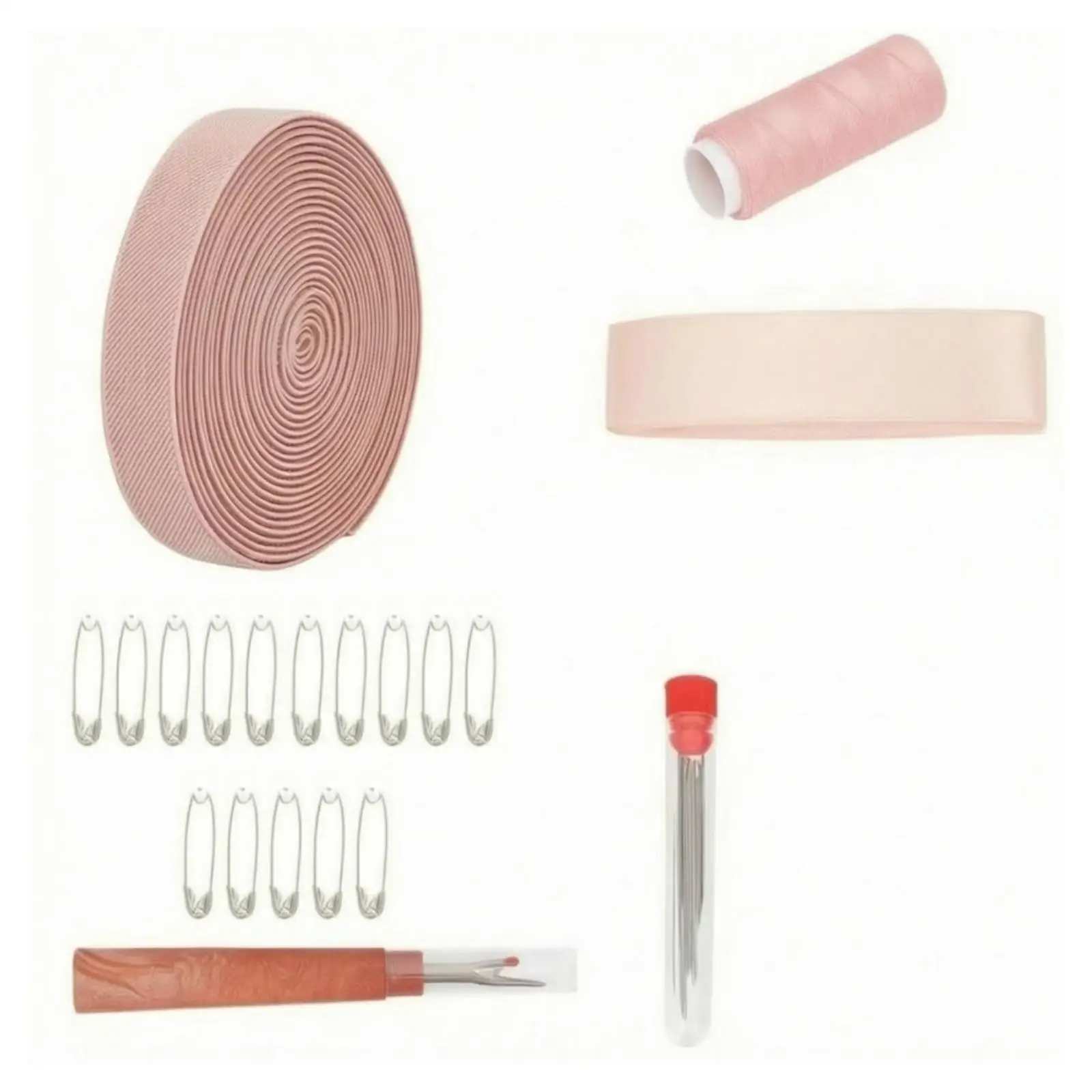 Dance Shoe Sewing Fabric Kit Portable Repair Tools Elastic Ribbon Thread Set for Ballet Rehearsals