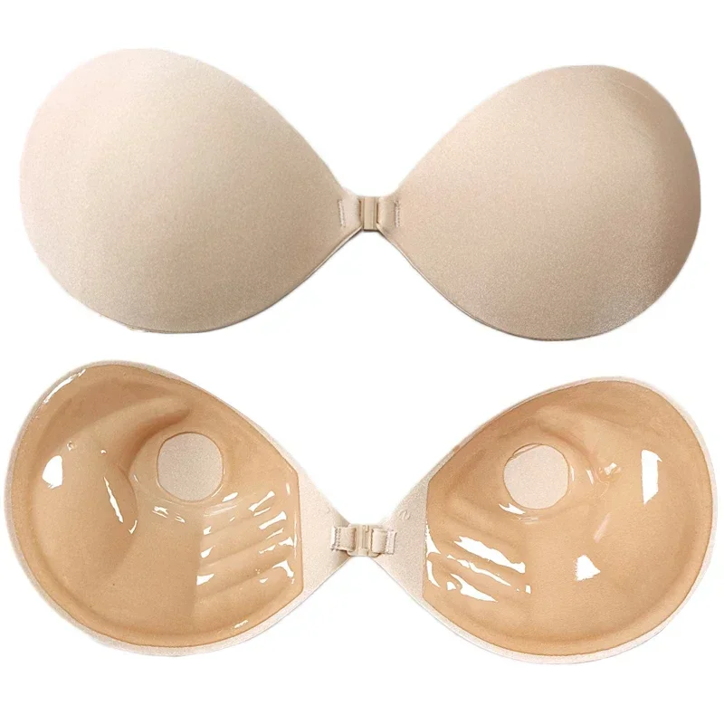 Palm Invisible Push Up Bra Women Backless Strapless Bra Seamless Front Closure Bralette Underwear Silicone Self-Adhesive Bra Pad image 2