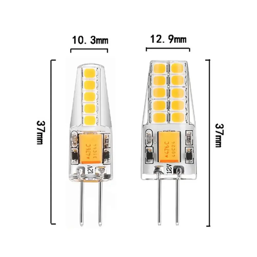 12V G4 LED Bulb SMD  2835 Lamp 3W 5W Bulbs  Candle Silicone Lights Replace 30W 50W Halogen For Chandelier Spotlight