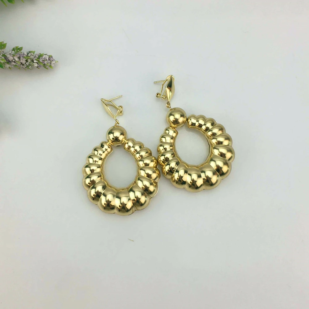 Yuminglai Big Drop Earrings Women Girls Dangle Earrings Unique Dubai Goldplated Earrings For Female Statement Jewelry FHK15975