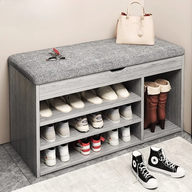 entrance good-looking shoe cabinet can be flipped multi-layer wearing shoe stool large-capacity shoecabinet house furniture