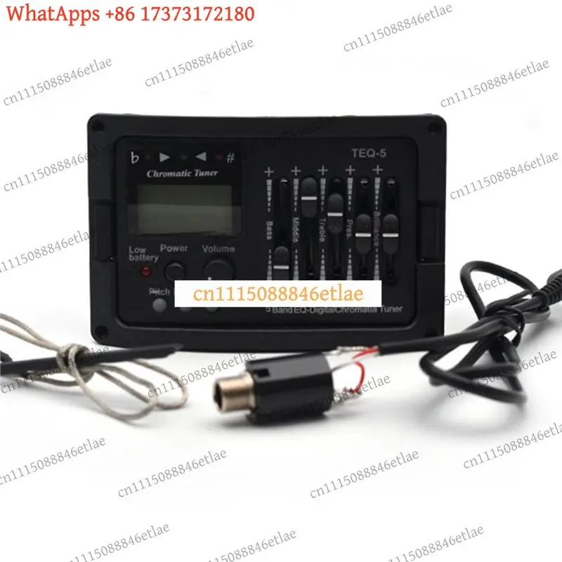 k3 Acoustic Guitar Preamp 5-Band EQ (80/250/800Hz/2.5k/6kHz) ±12dB Chromatic Tuner A440±1cent 1MΩ Input Phantom Safe