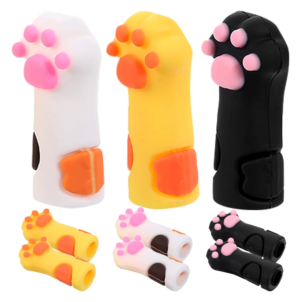 9 Pcs Cat Paw Pen Cap Pencil Office Lead Pencils Sketching B Protective Toppers Tip Protector Cover Pupils