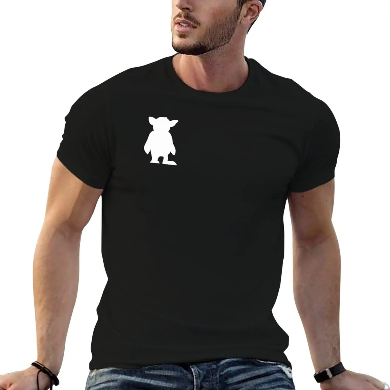 a silhouette of that weird cute top creature T-Shirt Classic Basic Casual T-Shirt