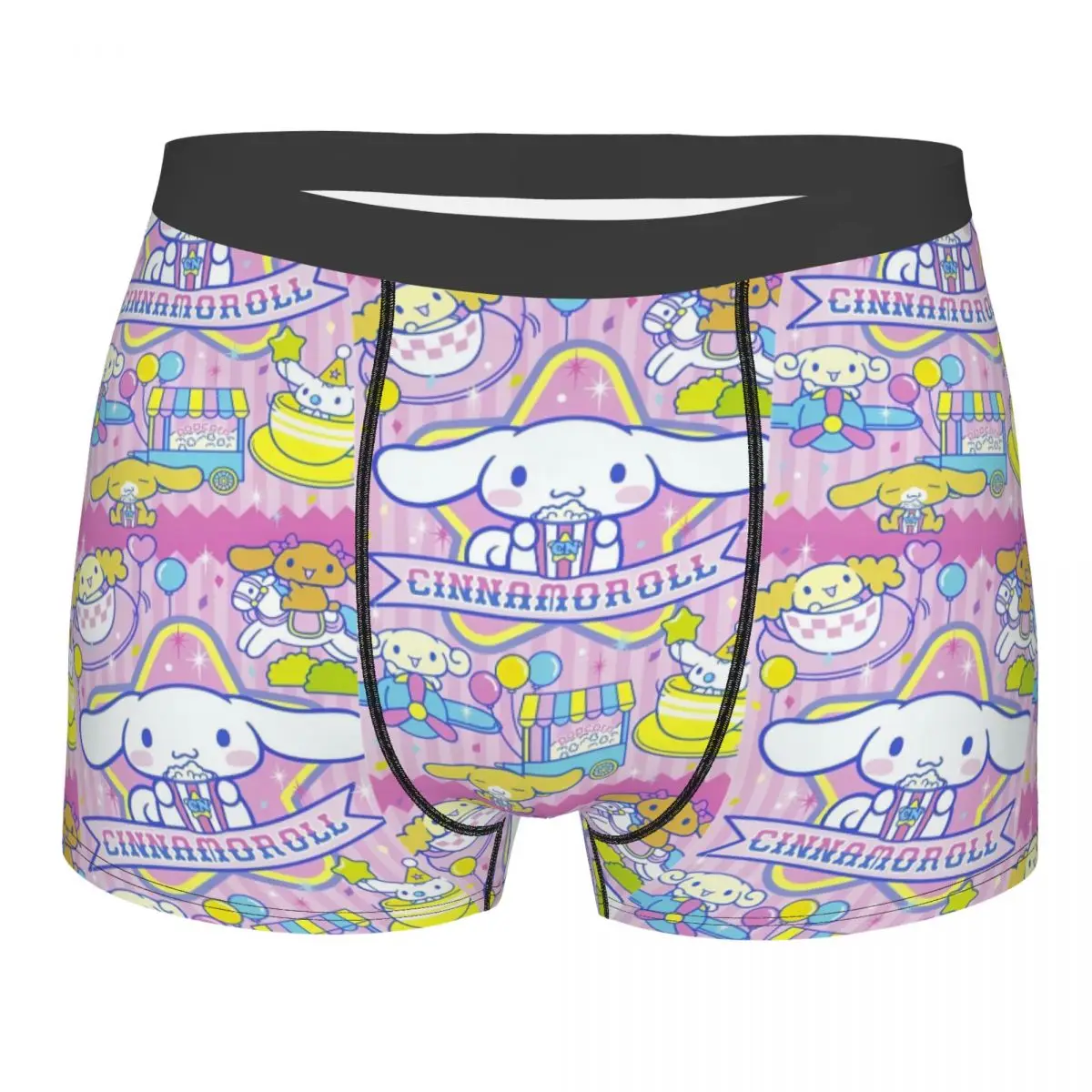 Custom Cinnamoroll Sanrio Cartoon Underwear Stretch Yugui Dog Xina Cinnamon Dog Boxer Briefs Shorts Soft Underpants For