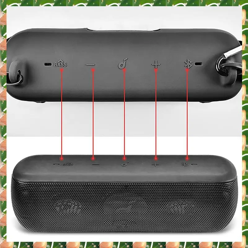 

JAJA Silicone Case For Anker Soundcore Motion+ Bluetooth Speaker Waterproof Rubber Travel Carry Pouch With Carabiner