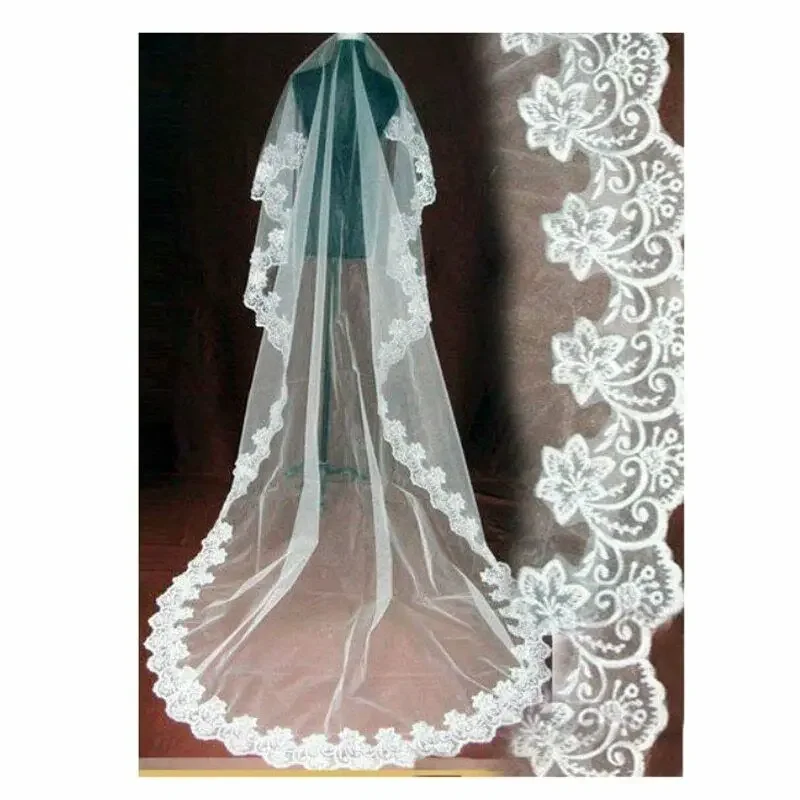 

Bridal 3M Long OneLayer Veil Ivory White Elegant Wedding Accessories 2023