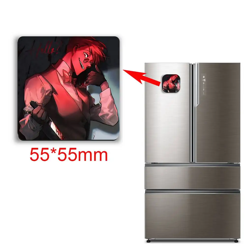 Evil H-Hazbin A-Alastor BestSelling Refrigerator Magnetic Sticker Fridge Magnets Adhesive to Metal Surfaces Leaves No Residue
