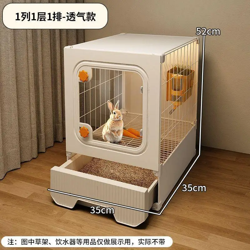 Rabbit Cage Household Villa Extra Large Deluxe Nest Rabbit House Pet Guinea Pig Cage Transparent View
