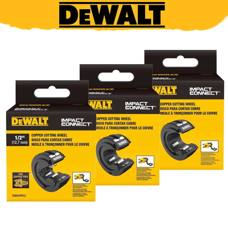 

DEWALT DWACPR10 DWACPR12 DWACPR34 Impact Connect Copper Cutter Wheel Tube 1/2 3/4 1IN Efficient Cutting Power Tools Accessories