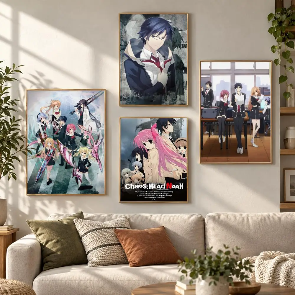 Chaos;Head Anime Game Series Psychological Mystery Poster Aesthetic Art Print for Bedroom & Living Room Decor, Unframed