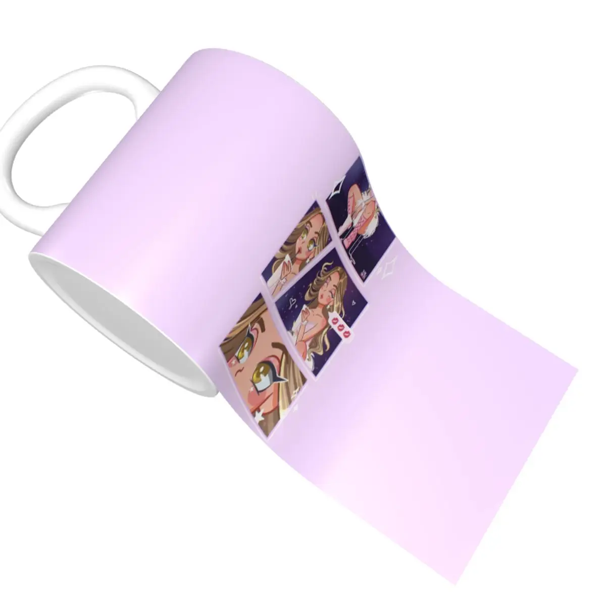 شخصية E-Emilia Mernes القهوة القدح DIY Mp3 المغني المشارك السيراميك القدح كوب الإبداعية هدية