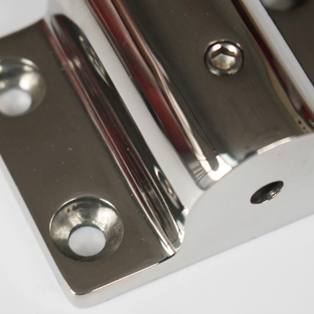 

A65G-Durable 316 Stainless Steel Marine Boat Hand Rail Fitting 90 Degree Stanchion Rectangle Base Mount