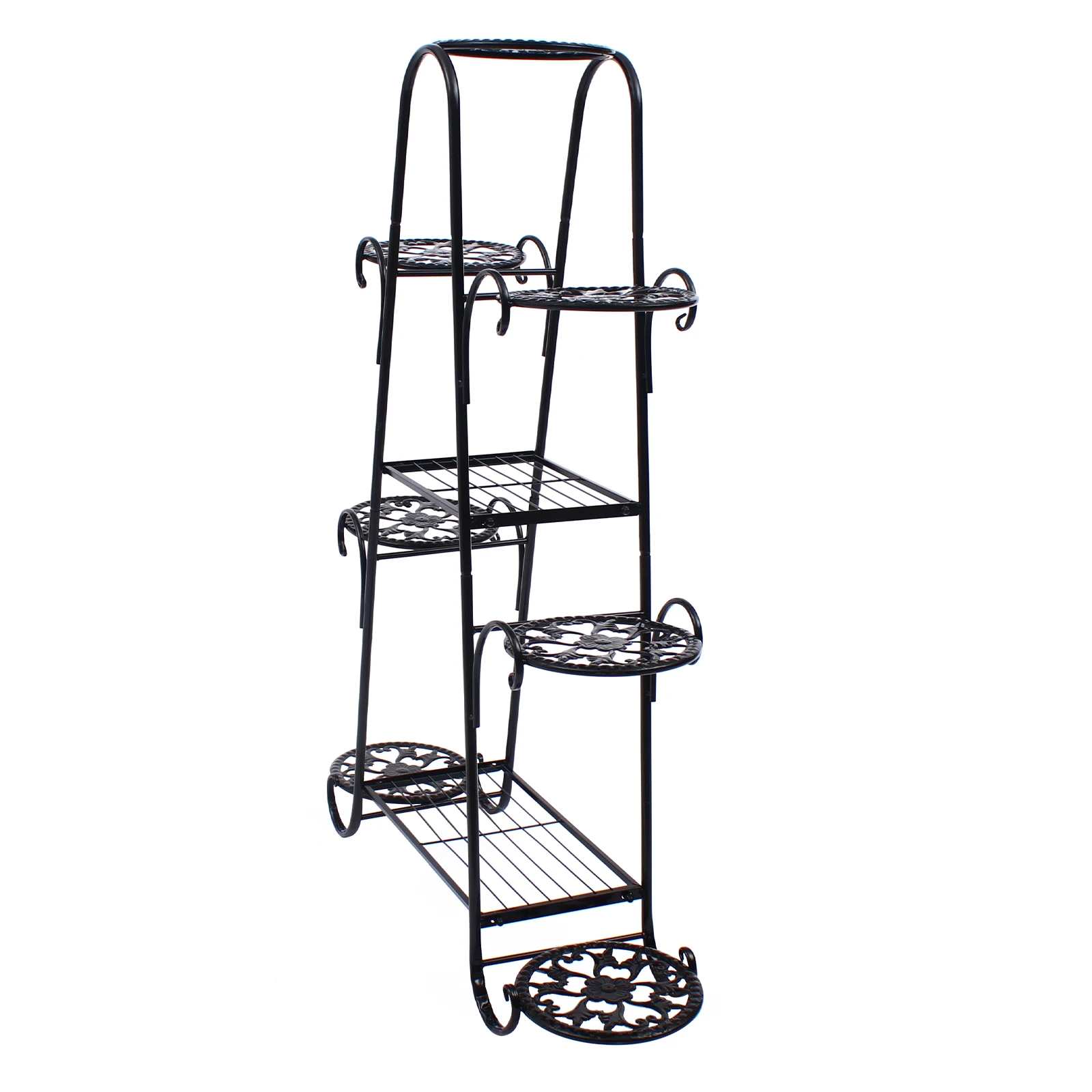 Plant Stand Multi Tier Metal Flower Rack Pot Shelves Outdoor Yard Garden Display