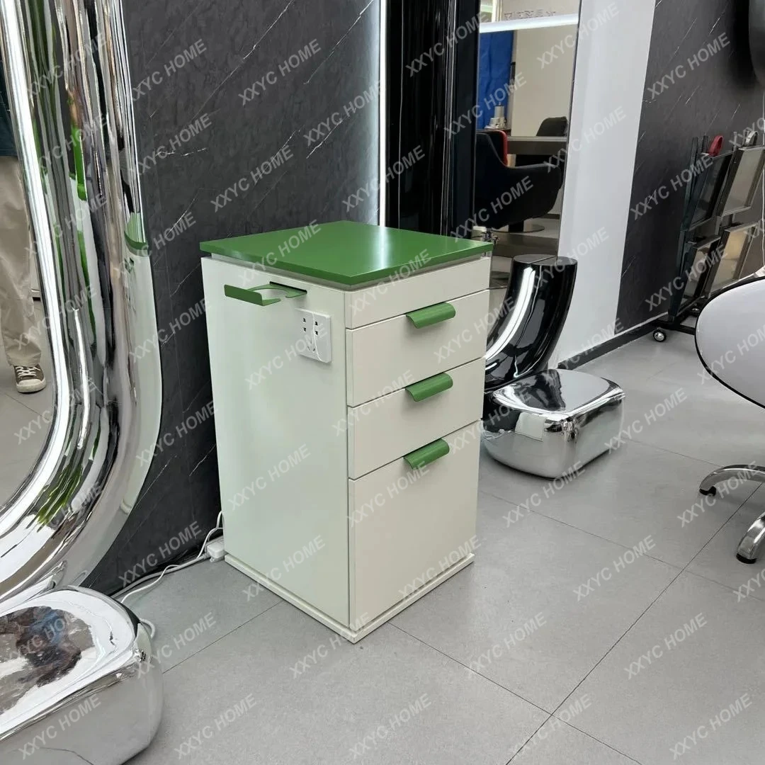 YH Y Barber Shop Tool Cabinet Hairstylist Drawer Hair Products, Special Locker with Socket