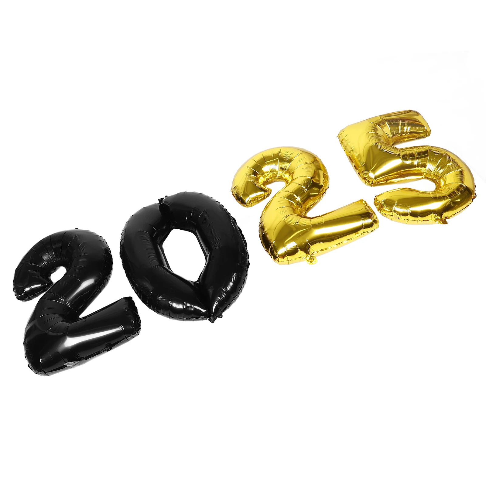 

1Set 32-Inch Aluminum Film Number Balloons New Year Eve Party Decorations Easy Inflate Happy New Year Balloon Props