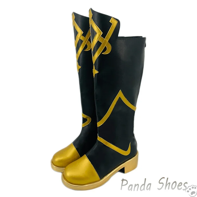 Genshin impact aether cosplay schuhe anime spiel cos lange stiefel reisender aether cosplay kostüm prop schuhe für con halloween