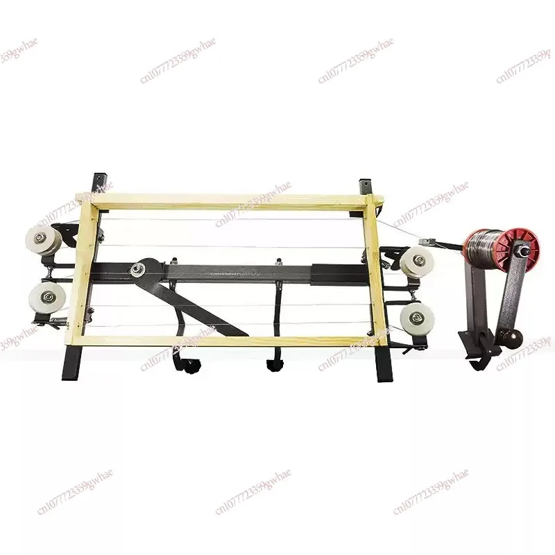Wooden honeycomb frame threading device, nest frame tightener, beekeeping accessory threading device