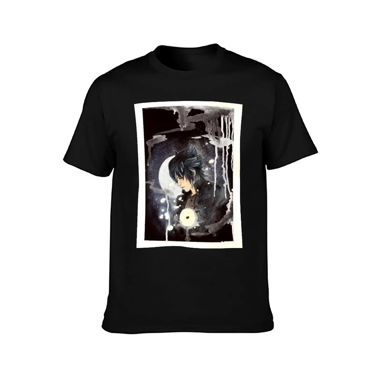 Boy of Fate-Noctis T-Shirt Summer Casual Cotton Tee Oversized Streetwear Tops Vintage Graphic Print Loose Fit Short Sleeve